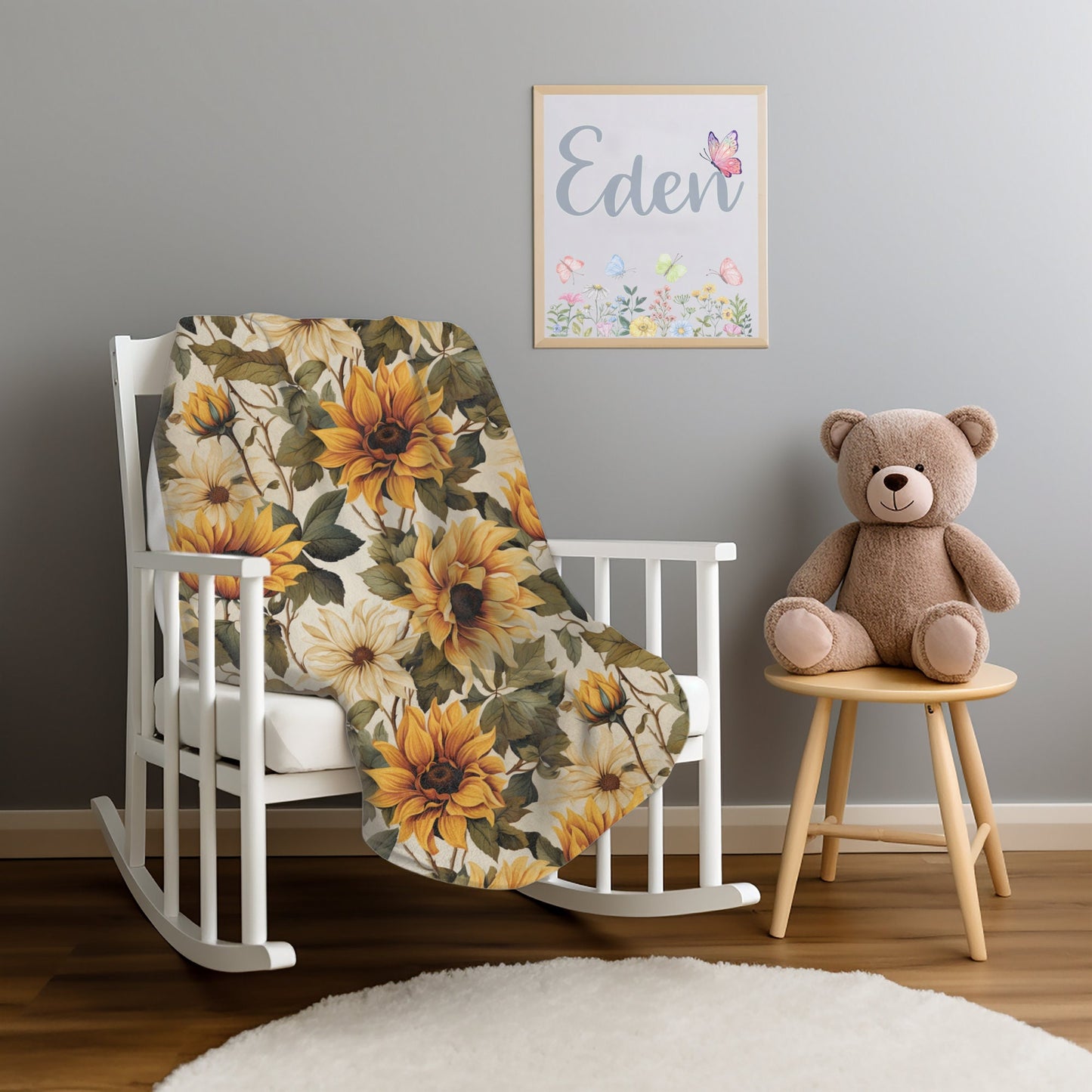 Sunflower Throw Blanket, Floral Home Decor, Fall Flowers Décor, Sunflower Lovers Gift for Her Friends Family Christmas Mother's Day Birthday