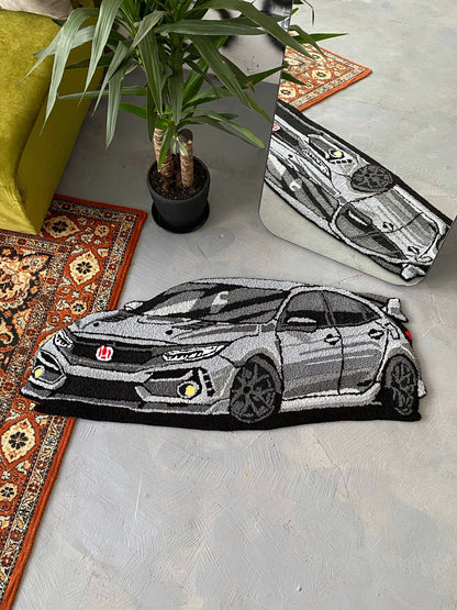 Tufted Car non-slip area rug, Boys' room garage living room decor, Boyfriend gift