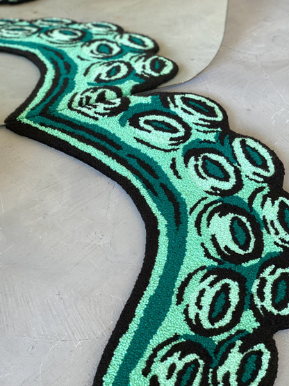 Octopus Tentacle Tufted Rug, Living room floor mat, Bedroom Rug, Aesthetic Rug, Sea Themed Rug, Realistic Rug, Gift for Her