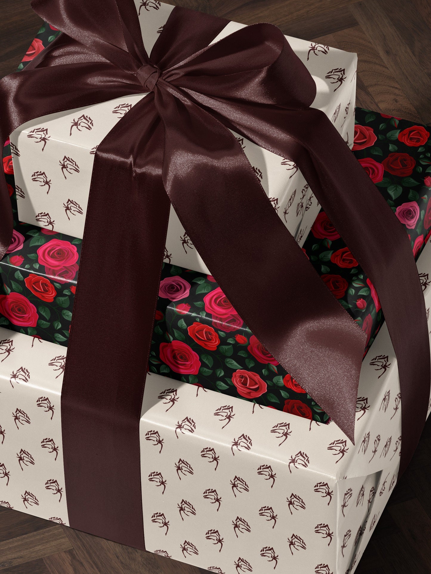 Lovely Design Wrapping Paper Rose Gift Wrap Wedding Gift Wrapping Paper Floral Drawer Liner Paper Holiday Gift Wrap Paper Craft Supplies