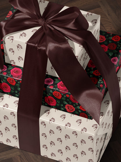 Lovely Design Wrapping Paper Rose Gift Wrap Wedding Gift Wrapping Paper Floral Drawer Liner Paper Holiday Gift Wrap Paper Craft Supplies