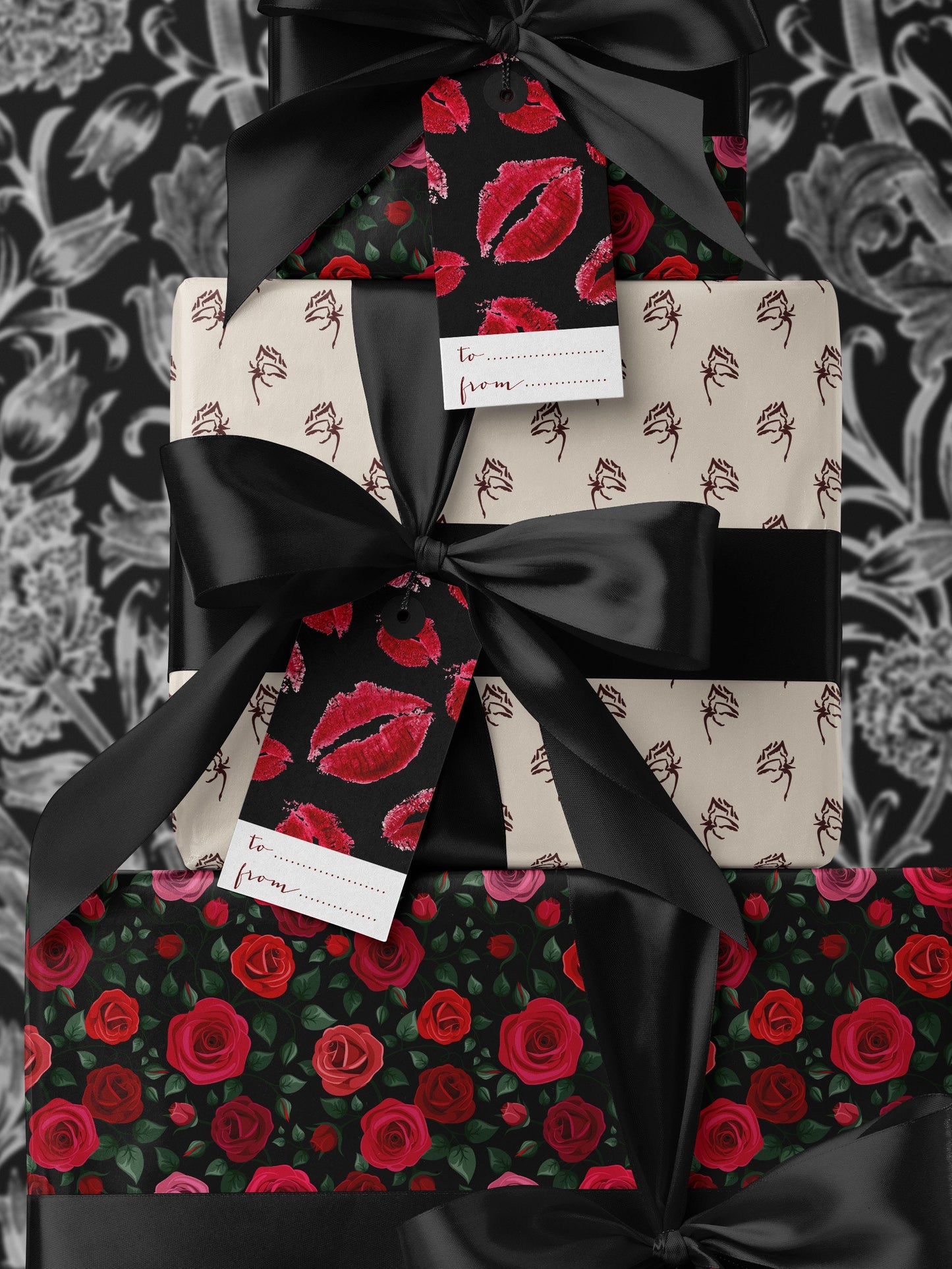 Lovely Design Wrapping Paper Rose Gift Wrap Wedding Gift Wrapping Paper Floral Drawer Liner Paper Holiday Gift Wrap Paper Craft Supplies