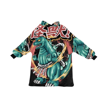 Kids Blanket Hoodie Godzilla Gojira Kaiju