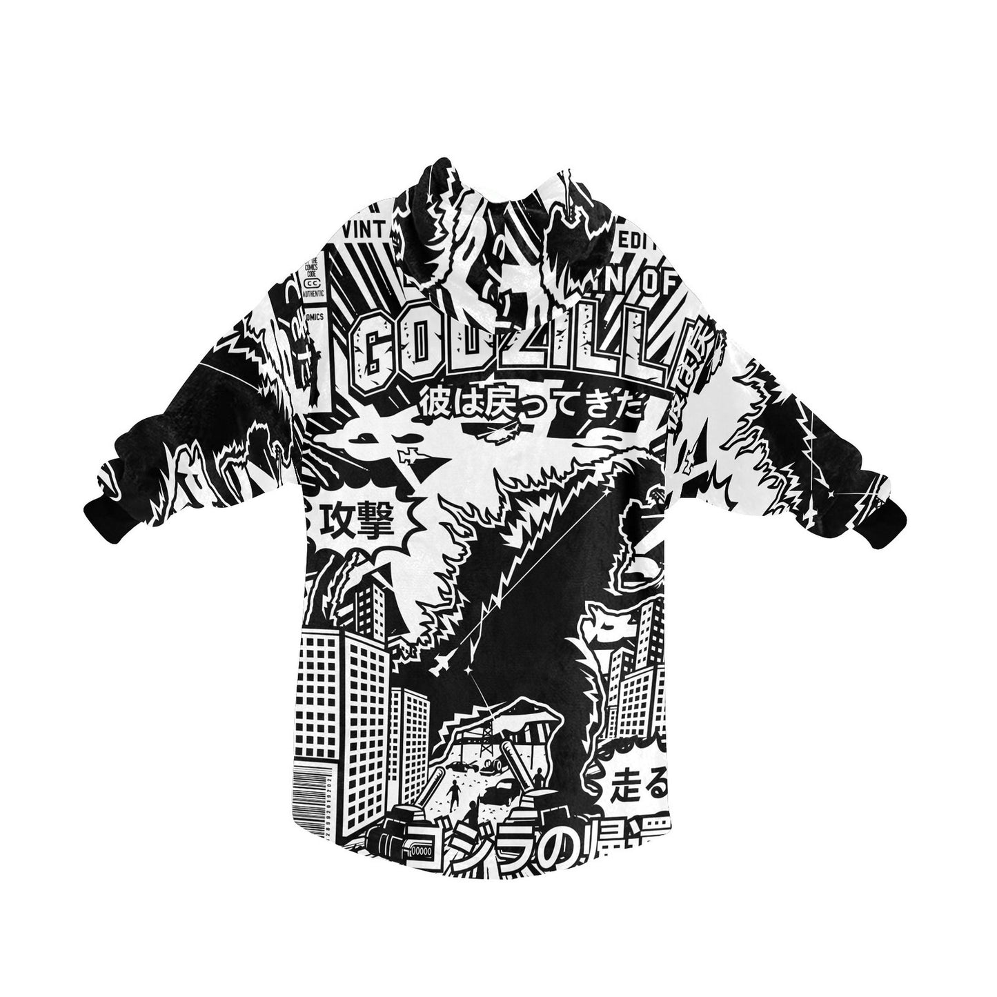 Godzilla Kids Blanket Hoodie Godzilla