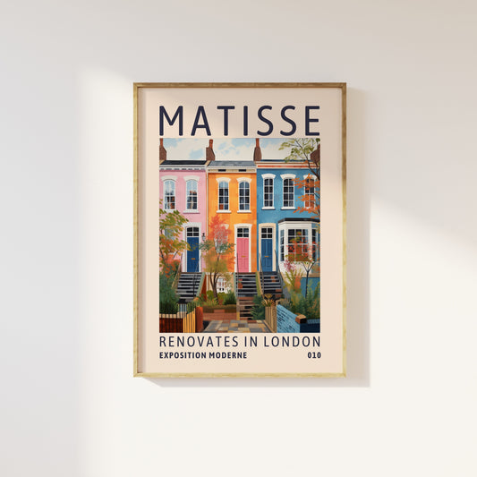 Henri Matisse London Renovation Exhibition Print - London Home, Gallery Art, Modern Classic Luxury Poster, Renovation Poster, Fun Colourful