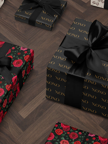 XOXO Wrapping Paper Love Gift Wrap for Special Occasion Wrapping Paper Wedding Gift for Valentines Day Gift for Her Date Night Gift