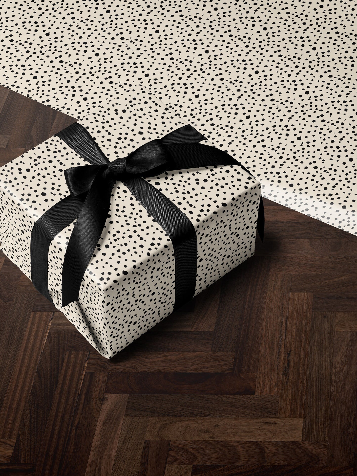 Spot Wrapping Paper Dalmatian Gift Wrap Animal Print Wrapping Paper Elegant Gift Wrap Birthday Gift Wrap Special Occasion Gift Wrap Black