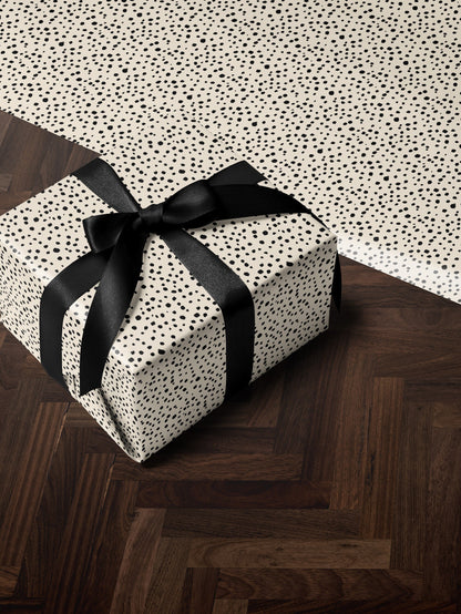 Spot Wrapping Paper Dalmatian Gift Wrap Animal Print Wrapping Paper Elegant Gift Wrap Birthday Gift Wrap Special Occasion Gift Wrap Black