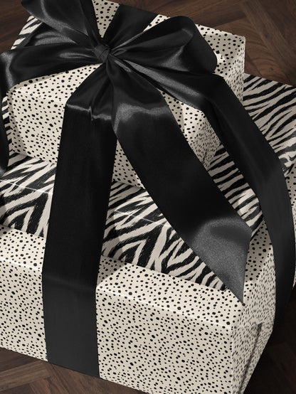 Spot Wrapping Paper Dalmatian Gift Wrap Animal Print Wrapping Paper Elegant Gift Wrap Birthday Gift Wrap Special Occasion Gift Wrap Black