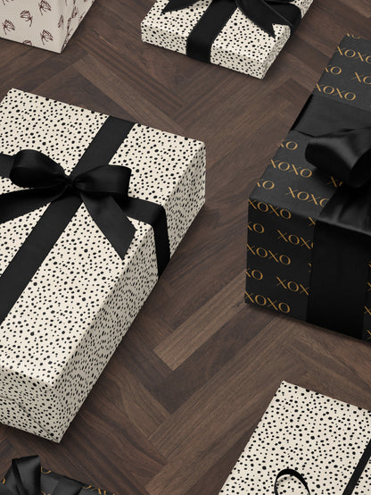 Spot Wrapping Paper Dalmatian Gift Wrap Animal Print Wrapping Paper Elegant Gift Wrap Birthday Gift Wrap Special Occasion Gift Wrap Black