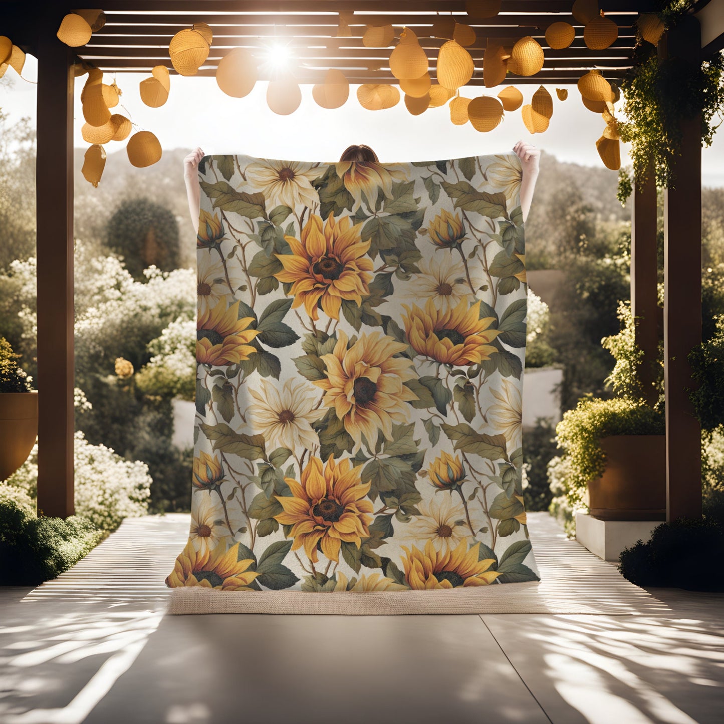 Sunflower Throw Blanket, Floral Home Decor, Fall Flowers Décor, Sunflower Lovers Gift for Her Friends Family Christmas Mother's Day Birthday