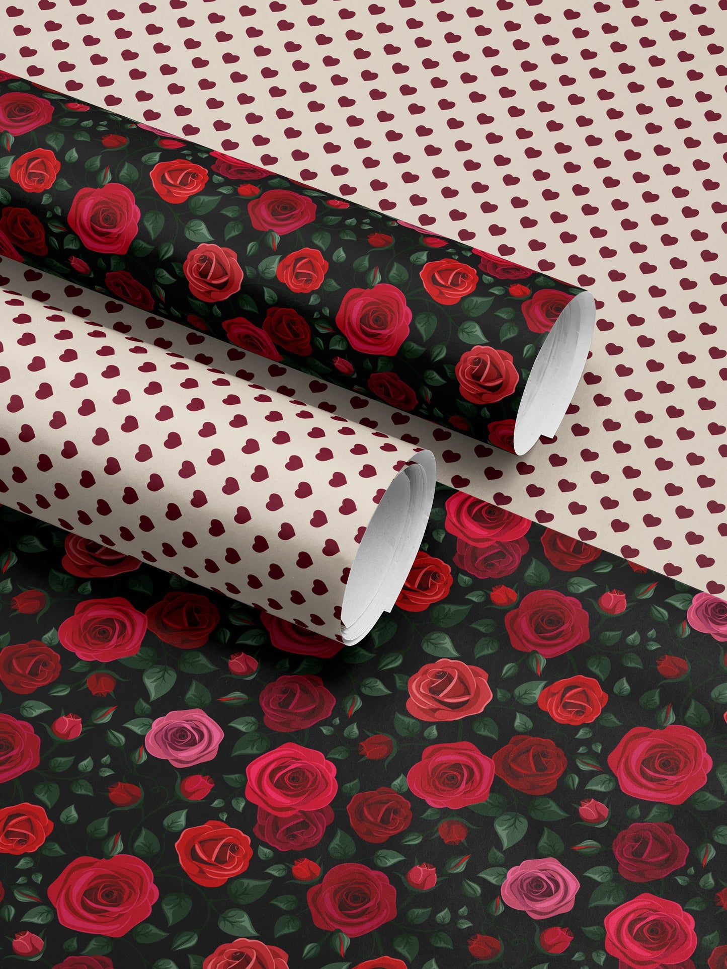 Heart Wrapping Paper Valentine Gift Wrap Love Gift Wrap Cute Gift Wrap Classic Gift Wrap Vintage Wrapping Paper for Gift for Her