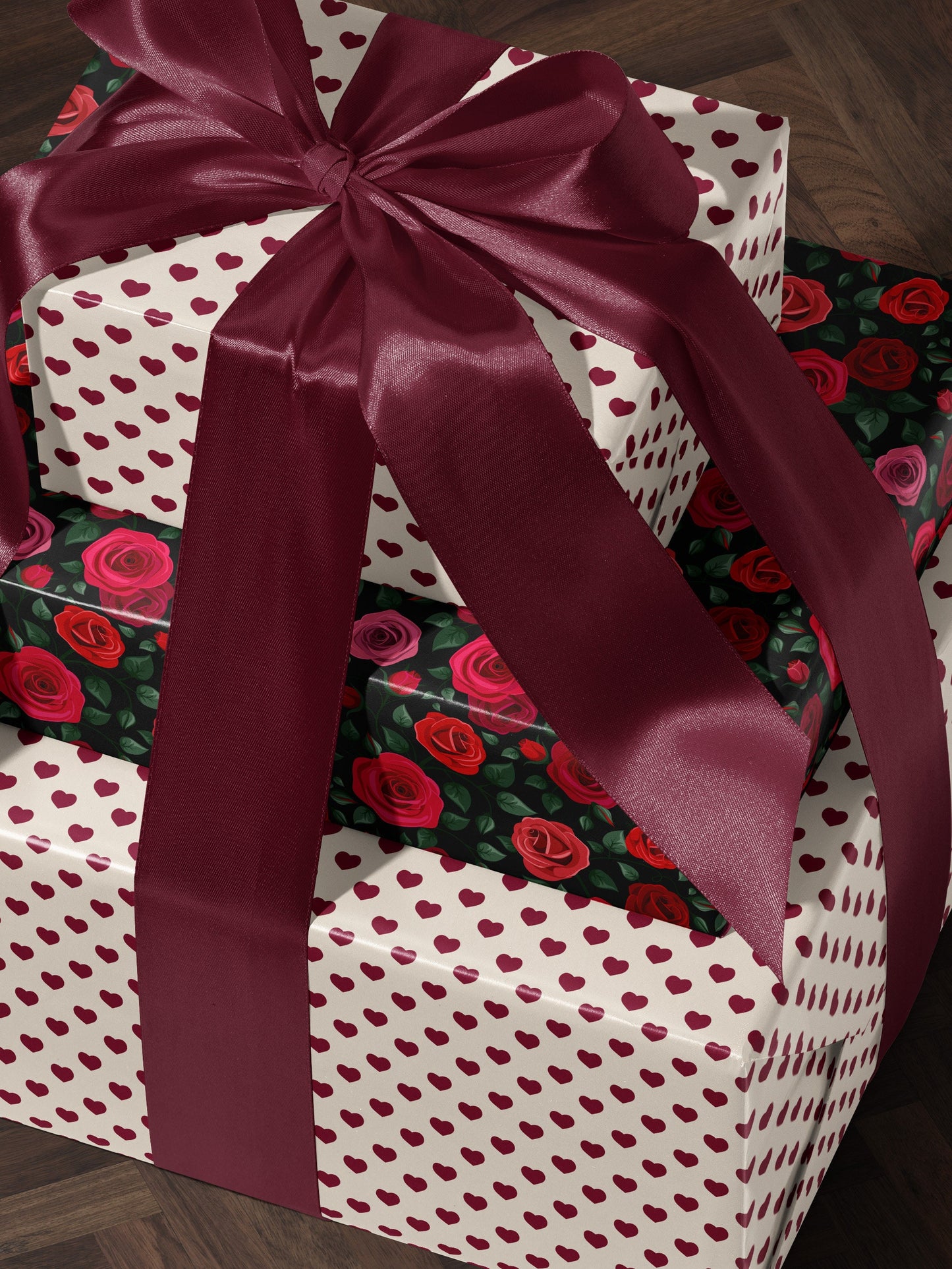 Heart Wrapping Paper Valentine Gift Wrap Love Gift Wrap Cute Gift Wrap Classic Gift Wrap Vintage Wrapping Paper for Gift for Her