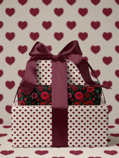 Heart Wrapping Paper Valentine Gift Wrap Love Gift Wrap Cute Gift Wrap Classic Gift Wrap Vintage Wrapping Paper for Gift for Her