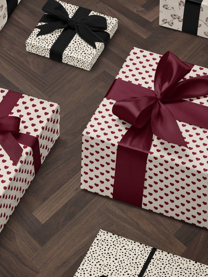 Heart Wrapping Paper Valentine Gift Wrap Love Gift Wrap Cute Gift Wrap Classic Gift Wrap Vintage Wrapping Paper for Gift for Her