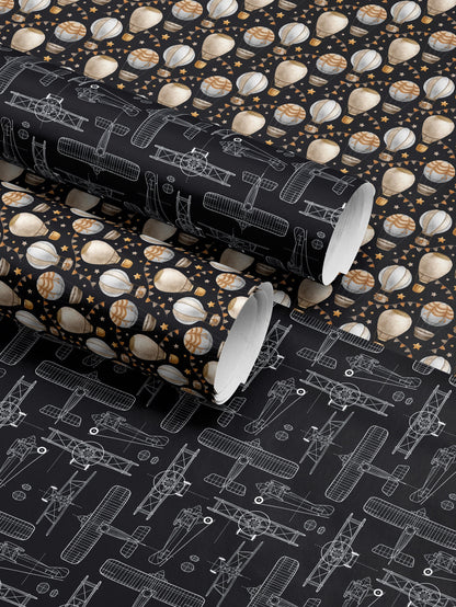 Airplane Wrapping Paper For Him Boy Gift Wrap For Boy Wrapping Paper Birthday Gift Wrap Boy Gift Wrap Baby Shower Gift Wrap Airplane
