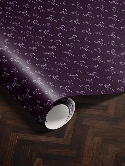 Purple Wrapping Paper Bow Gift Wrap For Her Girl Birthday Gift Wrap Girl Wrapping Paper Cute Wrapping Paper Baby Shower Girl Gift Wrap Baby