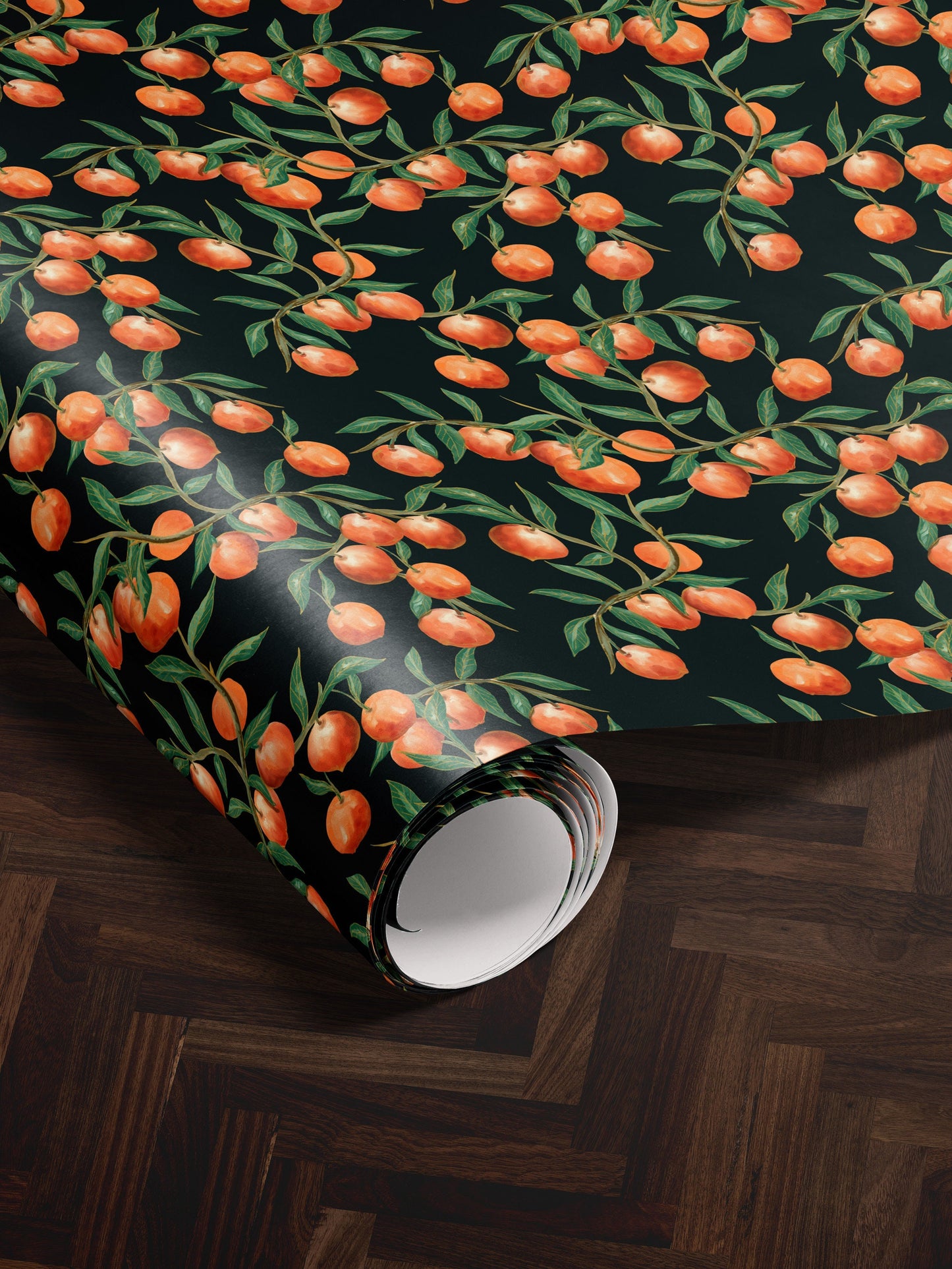 Fruit Wrapping Paper Moody Gift Wrap Orange Wrapping Paper Birthday Gift Wrap Tropical Gift Wrap Moody Wrapping Paper For Special Occasion