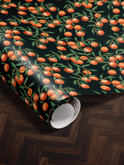 Fruit Wrapping Paper Moody Gift Wrap Orange Wrapping Paper Birthday Gift Wrap Tropical Gift Wrap Moody Wrapping Paper For Special Occasion