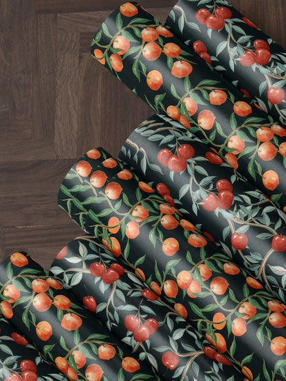 Fruit Wrapping Paper Moody Gift Wrap Orange Wrapping Paper Birthday Gift Wrap Tropical Gift Wrap Moody Wrapping Paper For Special Occasion