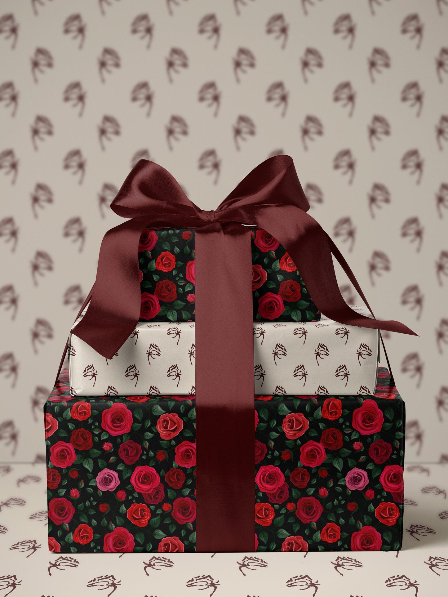 Lovely Design Wrapping Paper Rose Gift Wrap Wedding Gift Wrapping Paper Floral Drawer Liner Paper Holiday Gift Wrap Paper Craft Supplies