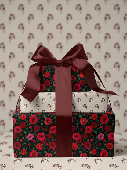 Lovely Design Wrapping Paper Rose Gift Wrap Wedding Gift Wrapping Paper Floral Drawer Liner Paper Holiday Gift Wrap Paper Craft Supplies