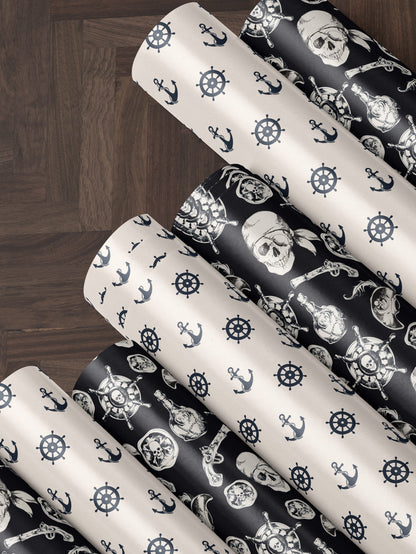 Boating Gift Wrap Paper Roll Sailboat Print Wrapping Paper Coastal Wedding Gift Nautical Gift for Him Beach Gift Idea Coastal Wrapping Paper