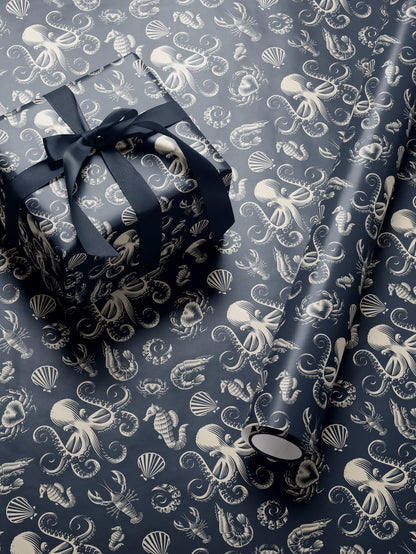 Octopus Gift Wrapping Paper Ocean Life Art Underwater Print Wrapping Paper Pattern Octopus Art Sea Life Gift Octopus Decor Scrapbook Paper