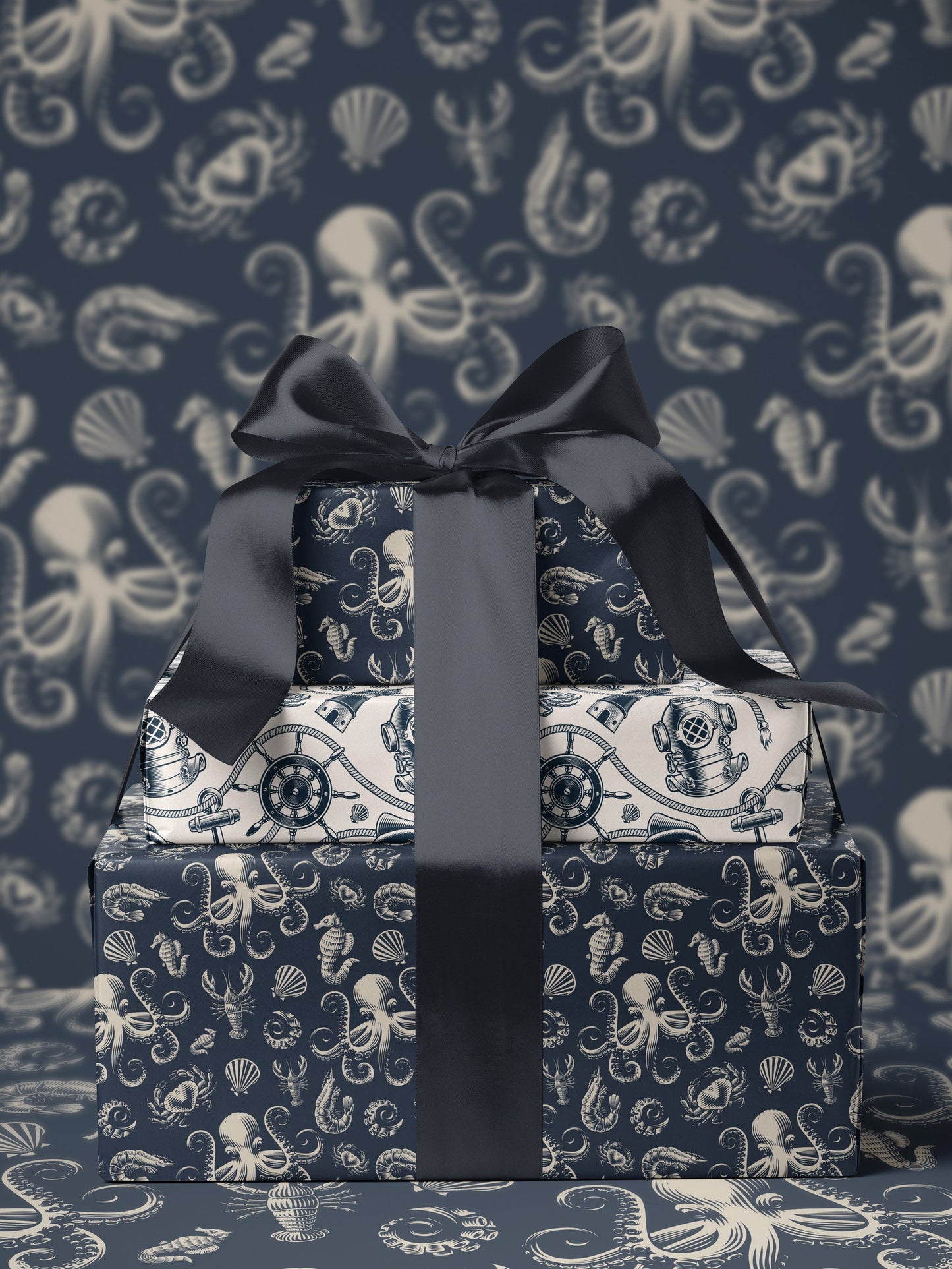 Octopus Gift Wrapping Paper Ocean Life Art Underwater Print Wrapping Paper Pattern Octopus Art Sea Life Gift Octopus Decor Scrapbook Paper