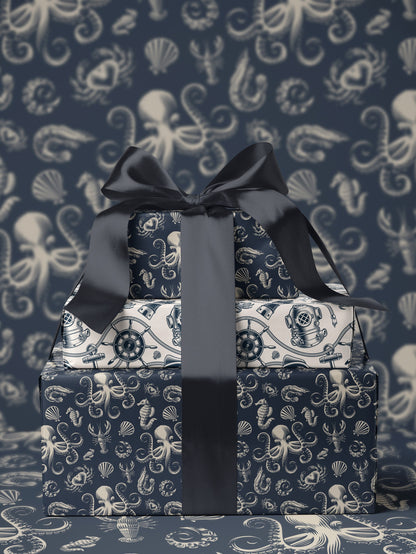 Octopus Gift Wrapping Paper Ocean Life Art Underwater Print Wrapping Paper Pattern Octopus Art Sea Life Gift Octopus Decor Scrapbook Paper