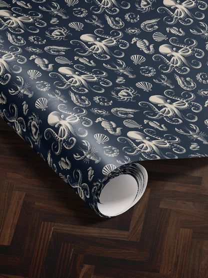 Octopus Gift Wrapping Paper Ocean Life Art Underwater Print Wrapping Paper Pattern Octopus Art Sea Life Gift Octopus Decor Scrapbook Paper