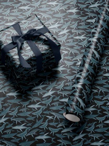 Whale Gift Wrap for Him Whale Art Print Sealife Wrapping Paper Kid Marine Life Print Blue Wrapping Paper Craft Supply Father Day Gift Dad