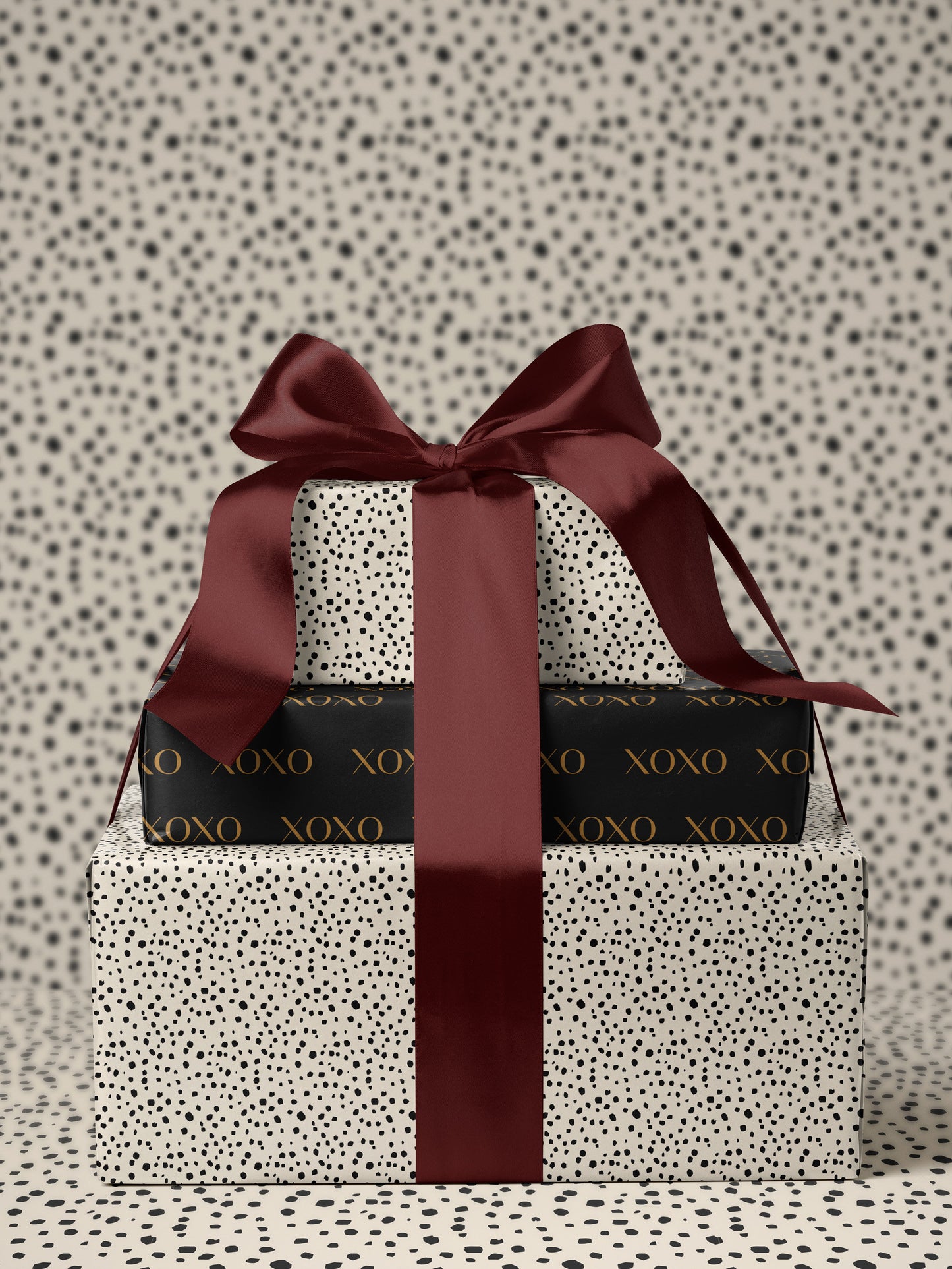 Spot Wrapping Paper Dalmatian Gift Wrap Animal Print Wrapping Paper Elegant Gift Wrap Birthday Gift Wrap Special Occasion Gift Wrap Black