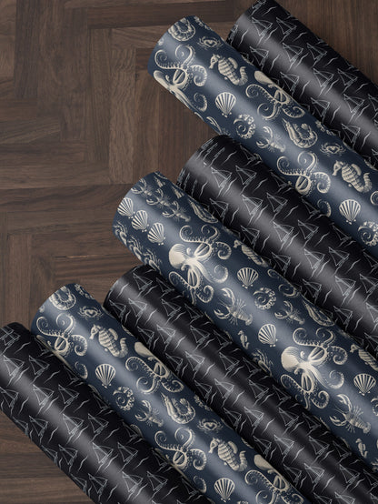 Sailboat Gift Wrap Paper Boating Gift for Men Sailboat Print Wrapping Paper Roll Yacht Gift Wrap Package Paper Sailor Gift Father Day Gift