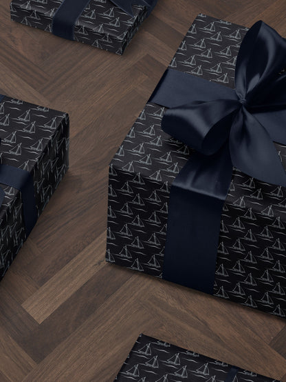 Sailboat Gift Wrap Paper Boating Gift for Men Sailboat Print Wrapping Paper Roll Yacht Gift Wrap Package Paper Sailor Gift Father Day Gift