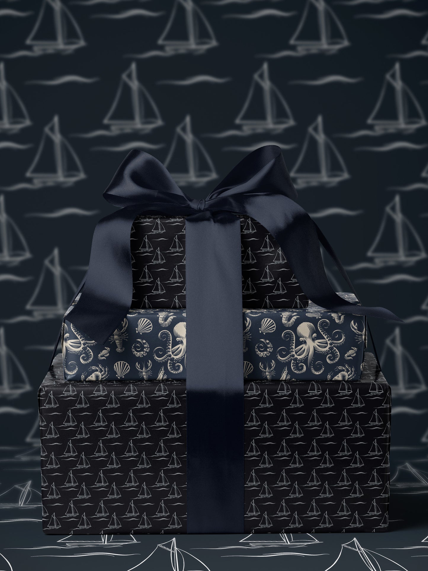 Sailboat Gift Wrap Paper Boating Gift for Men Sailboat Print Wrapping Paper Roll Yacht Gift Wrap Package Paper Sailor Gift Father Day Gift