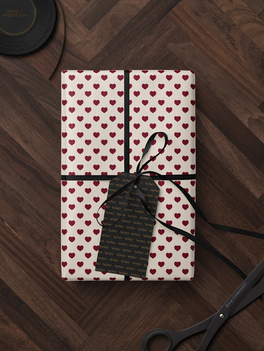 Heart Wrapping Paper Valentine Gift Wrap Love Gift Wrap Cute Gift Wrap Classic Gift Wrap Vintage Wrapping Paper for Gift for Her