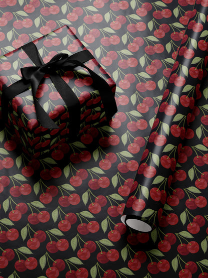 Sexy Wrapping Paper Red Gift Wrap Cherry Wrapping Paper Birthday Gift for Anniversary Gift Wrap Cherry Gift Wrap Romantic Gift Wrap For Her