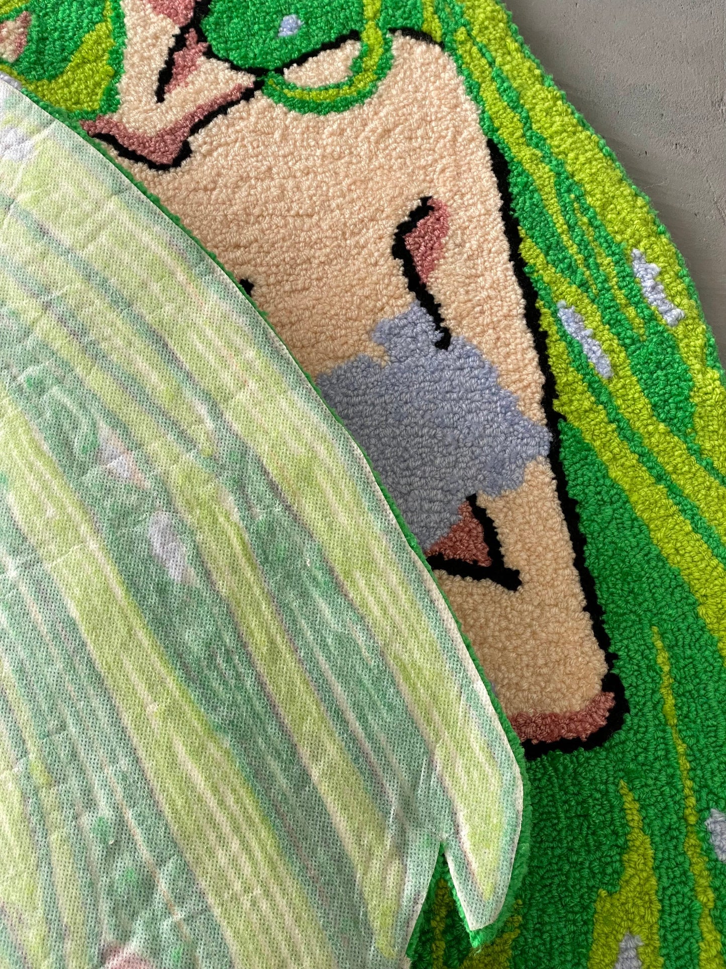 Tufted Anime Girl Rug, Tufted Anime Character Rug,  Modern Rug, bedroom floor mat, Anime Fan Gift, Aesthetic Rug, Non-slip rug