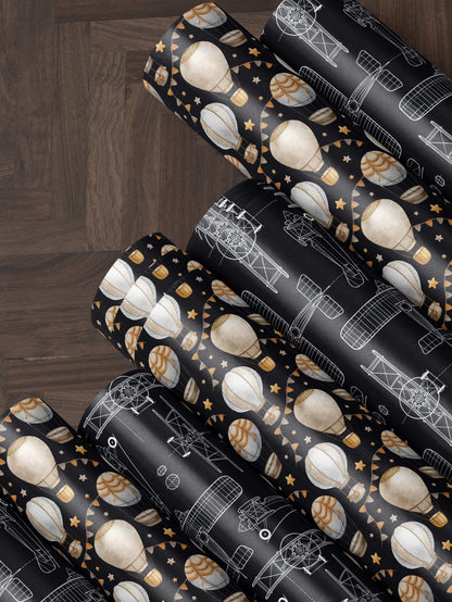 Airplane Wrapping Paper For Him Boy Gift Wrap For Boy Wrapping Paper Birthday Gift Wrap Boy Gift Wrap Baby Shower Gift Wrap Airplane