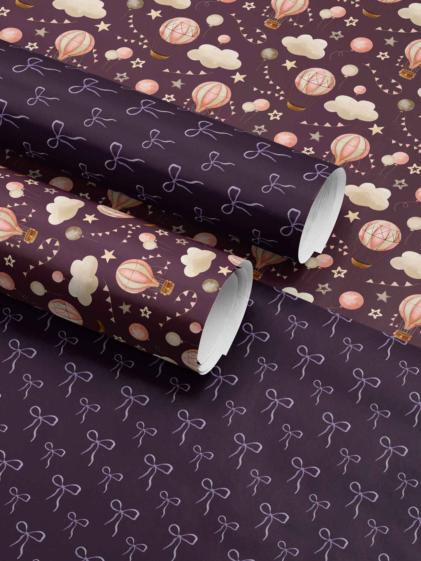 Purple Wrapping Paper Bow Gift Wrap For Her Girl Birthday Gift Wrap Girl Wrapping Paper Cute Wrapping Paper Baby Shower Girl Gift Wrap Baby