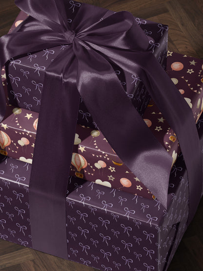 Purple Wrapping Paper Bow Gift Wrap For Her Girl Birthday Gift Wrap Girl Wrapping Paper Cute Wrapping Paper Baby Shower Girl Gift Wrap Baby