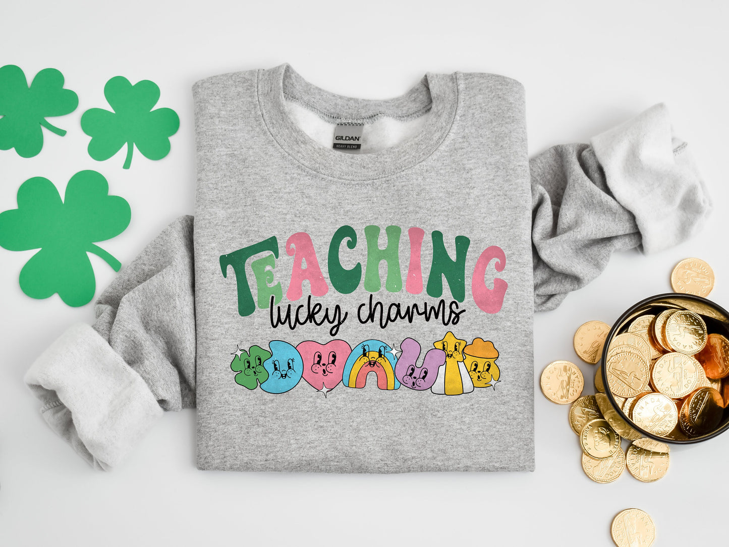 Teaching Lucky Charms Sweatshirt, St Patrick Teacher Sweater, Lucky Teacher tee, Teachers Lucky Charm Sweatshirts, Teacher Gift Sweaters