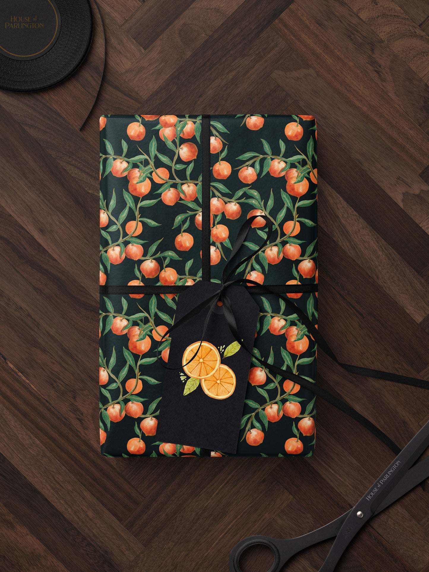Fruit Wrapping Paper Moody Gift Wrap Orange Wrapping Paper Birthday Gift Wrap Tropical Gift Wrap Moody Wrapping Paper For Special Occasion