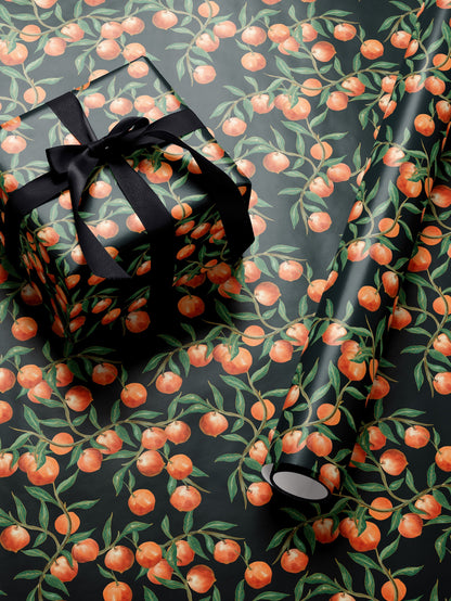 Fruit Wrapping Paper Moody Gift Wrap Orange Wrapping Paper Birthday Gift Wrap Tropical Gift Wrap Moody Wrapping Paper For Special Occasion
