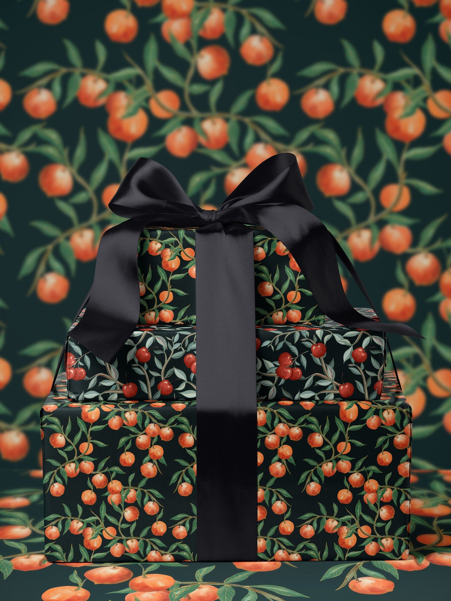 Fruit Wrapping Paper Moody Gift Wrap Orange Wrapping Paper Birthday Gift Wrap Tropical Gift Wrap Moody Wrapping Paper For Special Occasion