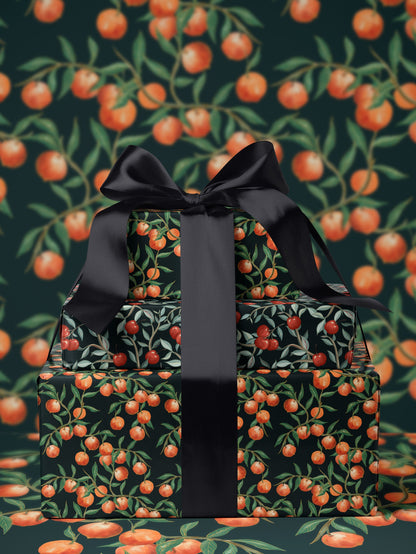 Fruit Wrapping Paper Moody Gift Wrap Orange Wrapping Paper Birthday Gift Wrap Tropical Gift Wrap Moody Wrapping Paper For Special Occasion