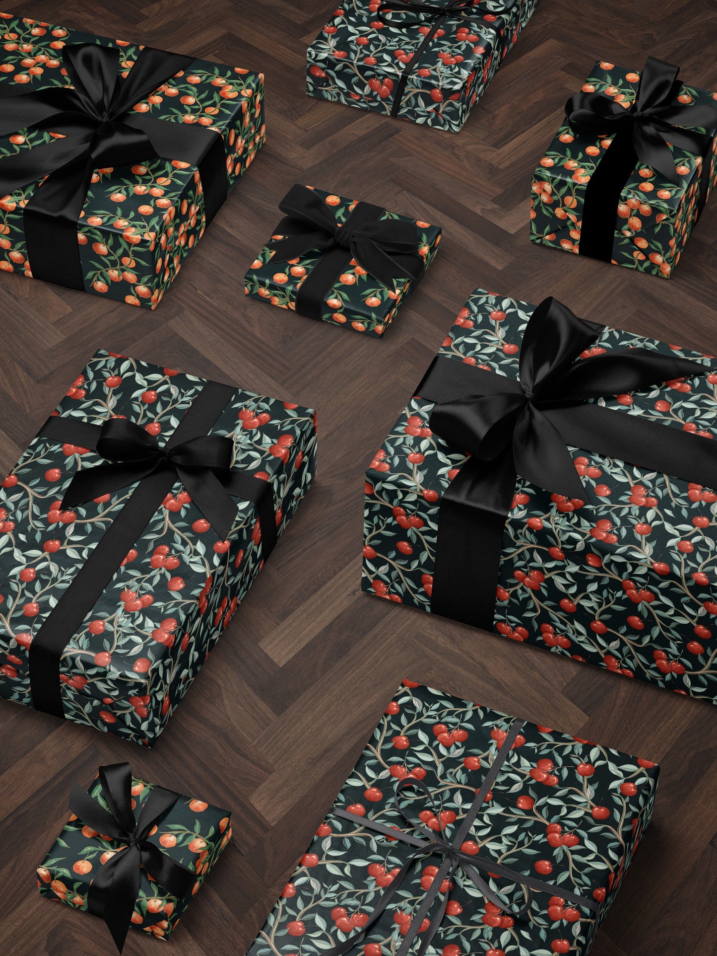 Fruit Wrapping Paper Moody Gift Wrap Orange Wrapping Paper Birthday Gift Wrap Tropical Gift Wrap Moody Wrapping Paper For Special Occasion