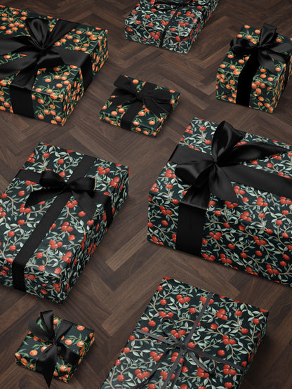 Fruit Wrapping Paper Moody Gift Wrap Orange Wrapping Paper Birthday Gift Wrap Tropical Gift Wrap Moody Wrapping Paper For Special Occasion