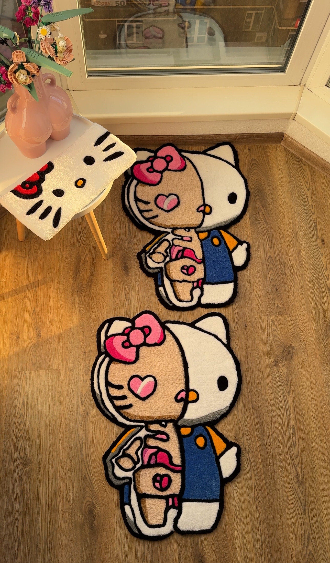 Skeleton handmade custom 3D tufting rug